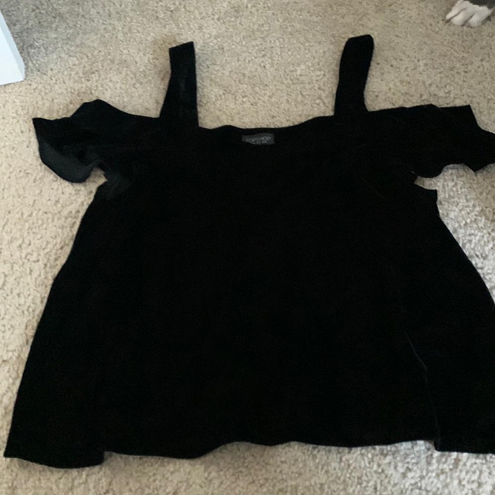 Top shop velvet shirt